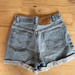 Vintage Levi’s USA white tab denim Jean shorts